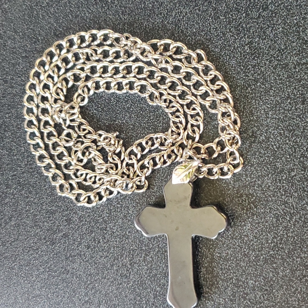 Hematite Cross necklace